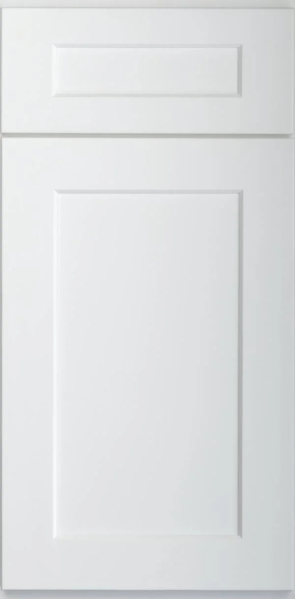 Wilora Hawthorne Shaker White 33x22 x 34.5x22 x 24x22 2 Doors, 2 Drawers, 1 Shelf, 1 Rollout Shelf Base Cabinet, High-Density F