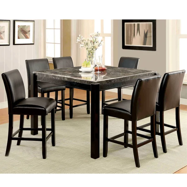 Furniture of America Jared Contemporary Black 25.5-Inch Counter Stool (Set of 2)