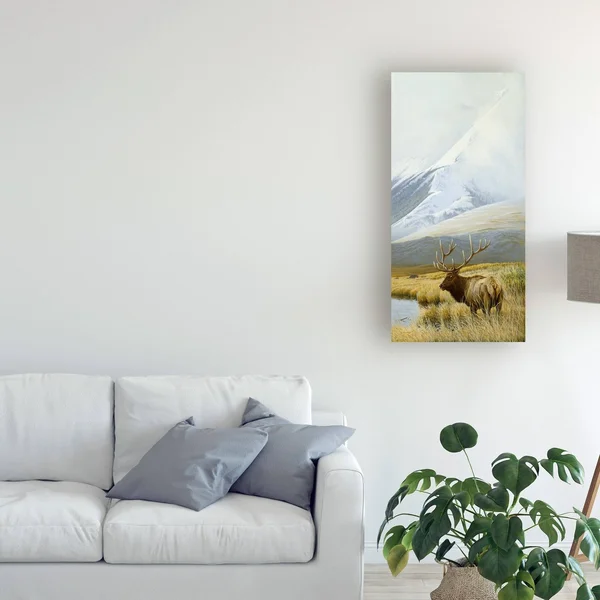 Michael Budden 'Autumn Uprights, Elk' Canvas Art 16x32