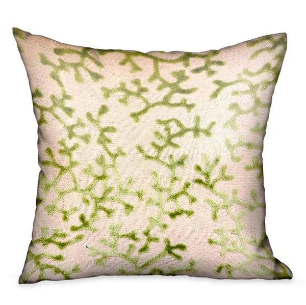 Plutus Brands PBDU1903-2030-DP 20 x 30 in. Sage Reef Apple Green Floral Luxury Throw Pillow