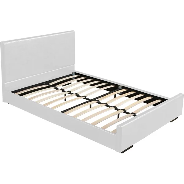 Camden Isle Abbey Bed, King, White, 85.4 x 79 x 34.8 inches