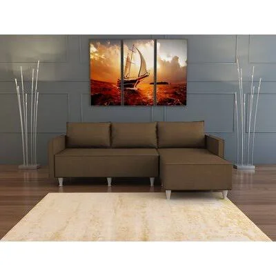 Geir 79x22 Wide Microfiber/Microsuede Reversible Sleeper Sofa & Chaise George Oliver Fabric: Brown