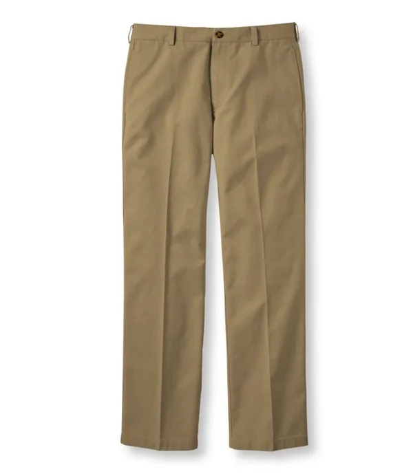 Men's Wrinkle-Free Double L Chinos - Standard Fit Plain Front Brown 38x34, L.L.Bean