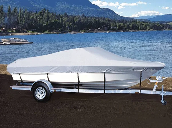 Taylor Made Products Trailerite Semi-Custom Boat Cover for Offshore Fishing Boats with Outboard Motor (16&5x22 to 17&4x22 Center