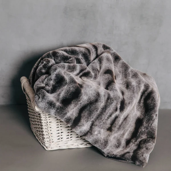 60"x50" Rabbit Faux Fur Ombre Decorative Throw - Evergrace