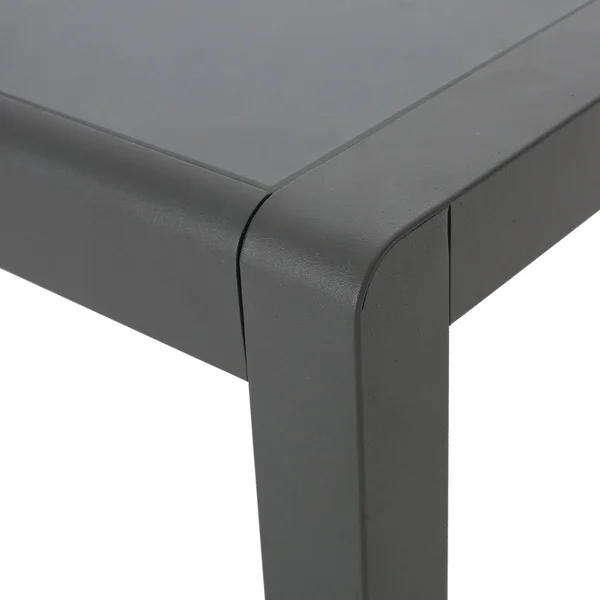 Cherie Outdoor Aluminum Dining Table with Tempered Glass Table Top by GDF Studio
