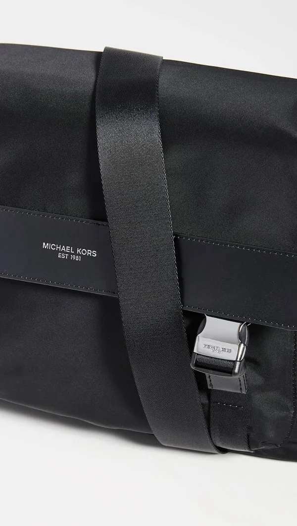 Michael Kors Kent Nylon Messenger Bag - Black