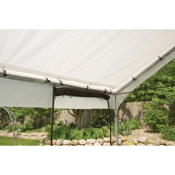 Shelter Logic Max AP 2-In-1 Canopy with Screen Enclosure Kit, White, 10 ft x 20 ft