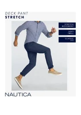 Nautica Men's Classic-Fit Stretch Deck Pants - True Navy