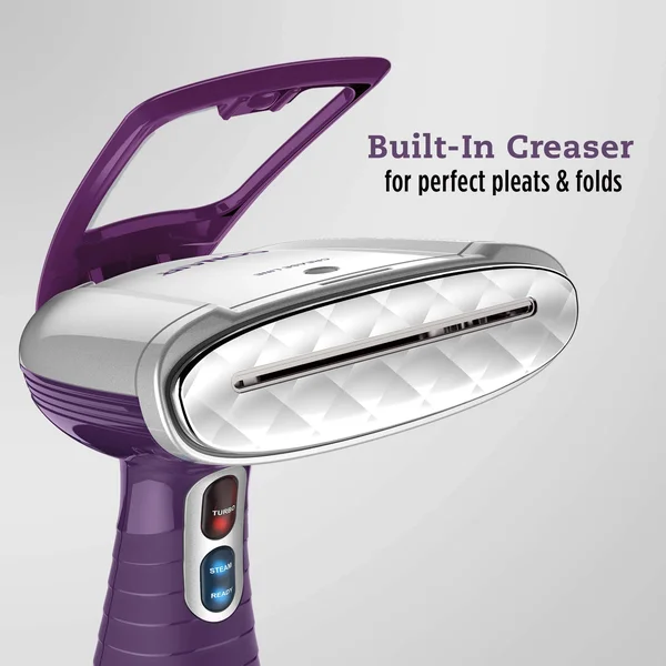 Conair Turbo Extreme Steam Hand Held Fabric Steamer, Purple, Plum