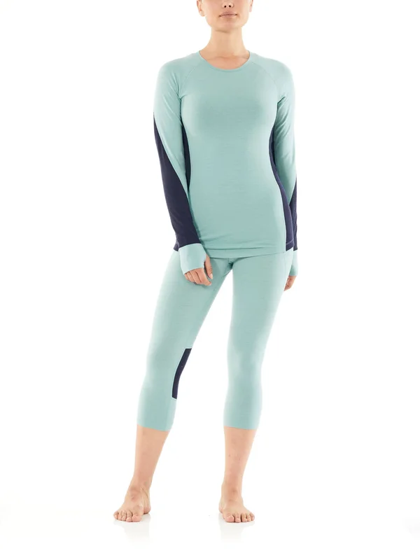 Icebreaker Wmns 260 Zone LS Crewe - Hydro - Sweaters Xs