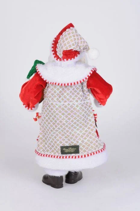 Karen Didion Originals Whimsical Gingerbread Santa Figurine, 19 Inches