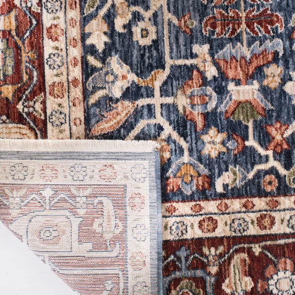 Ralph Lauren 6& x 9& Darcy Navy - Beige Rug