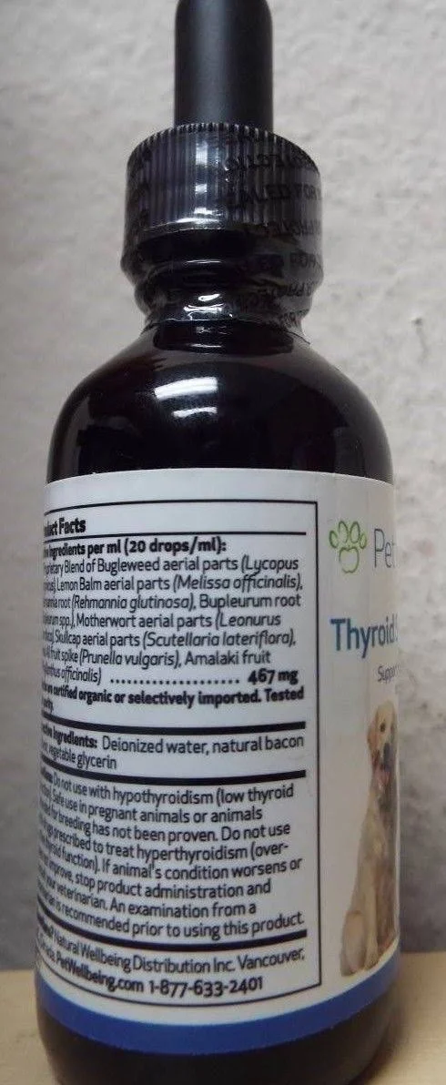Pet Wellbeing - Thyroid Support Gold for Cats - Natural Support for Feline