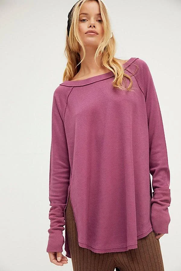 Staycation Thermal by We The Free at Free People in Purple - Size: M