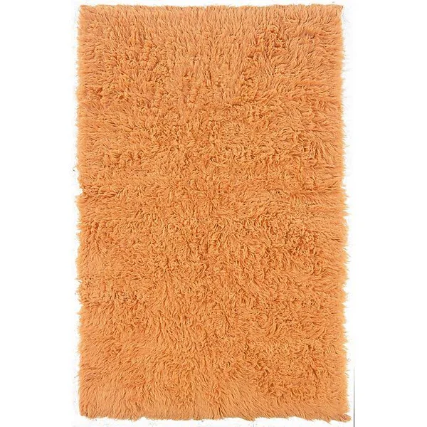 Linon Home D閏or Products Flokati 1400 Gram 3&6 x 5&6 Area Rug in Pumpkin