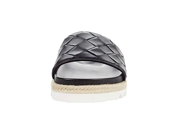 J/Slides Rollie Sandal Black Leather - Black 9 Medium