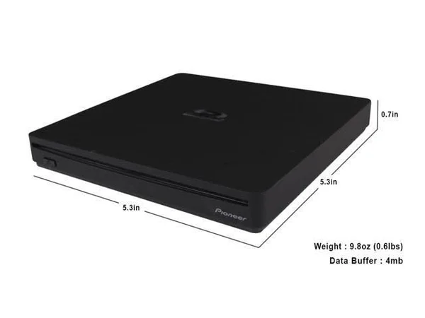 Pioneer BDR-XS07UHD Portable 6X Ultra HD 4K Blu-Ray Burner External Drive Bundle with Cyberlink Software Download Installation C