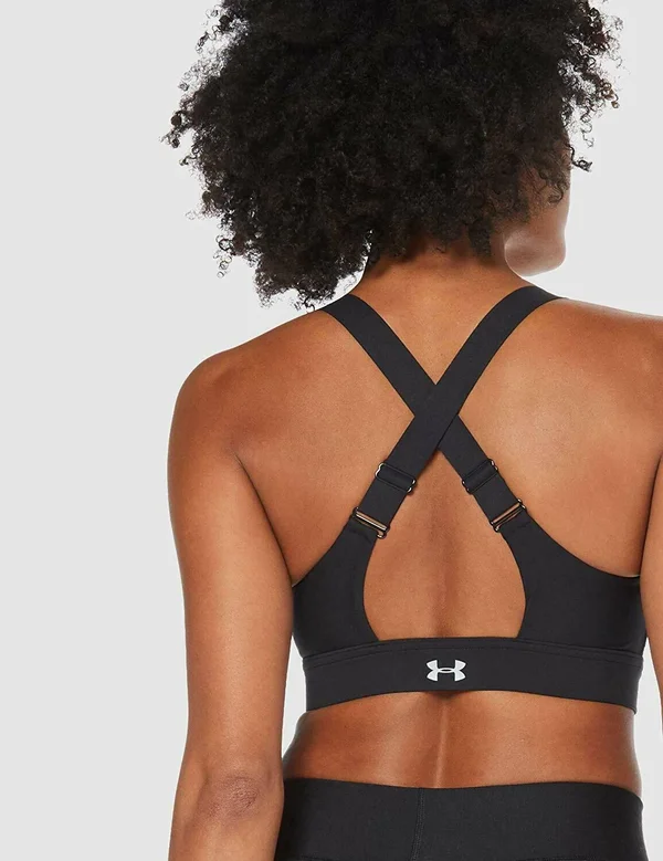 Under Armour Balance High Impact Zip Front Sports Bra, Black (1307227) 34DD
