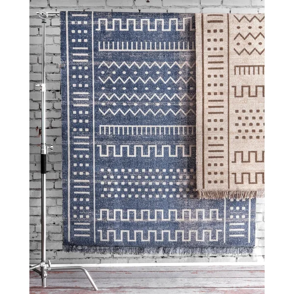 nuLOOM Transitional Native Tribal Indoor/ Outdoor Tassels Area Rug (5& x 8& - Beige)