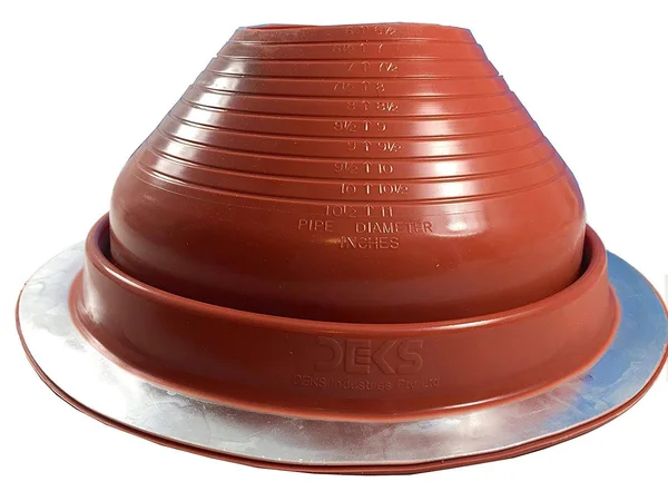 Dektite #7 Red Silicone Metal Roof Pipe Flashing - High Temp, Round Base, Pipe OD 6 inch - 11 inch DF207RE