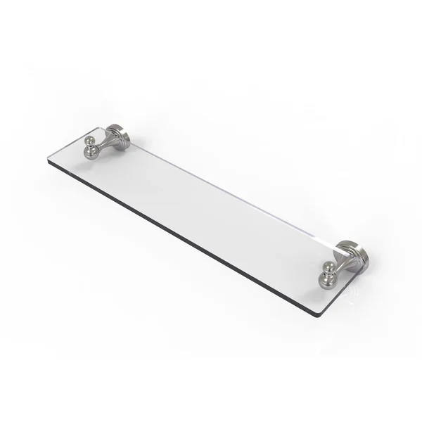 Allied Brass Sag Harbor Collection 16 inch Glass Vanity Shelf with Beveled Edges - Brushed Bronze