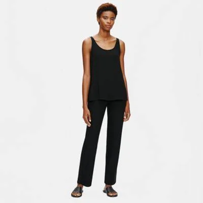 Eileen Fisher Yoked Straight-leg Pants - XX Small - Black