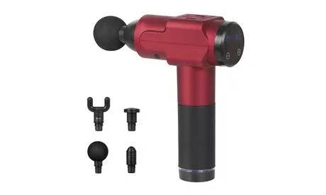 High-Intensity Massage Gun Percussion Deep Tissue - TSA Approved for Carry-On Go Body - in Crimson - 6.7 x 2 x 8.3