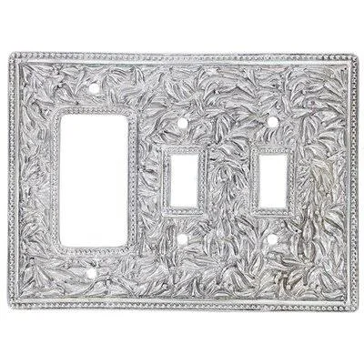 San Michele 3-Gang Toggle Light Switch - Rocker Combination Wall Plate Vicenza Designs Color: Polished Silver