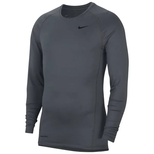 Nike Pro Warm Men's Long-Sleeve Top in Grey - Size: S Tall, CU6740-068