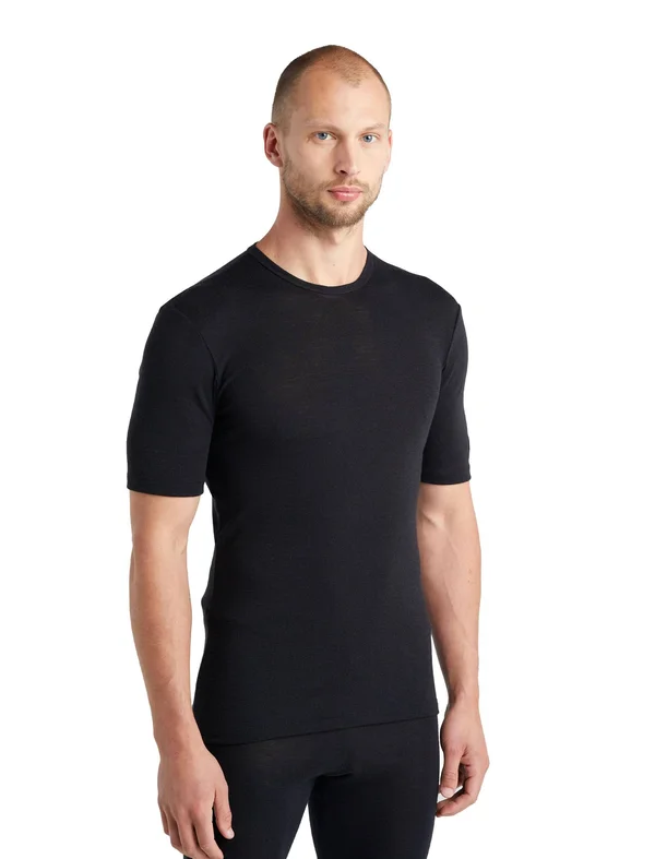 Icebreaker Men's 175 Everyday Short Sleeve Crewe Black M