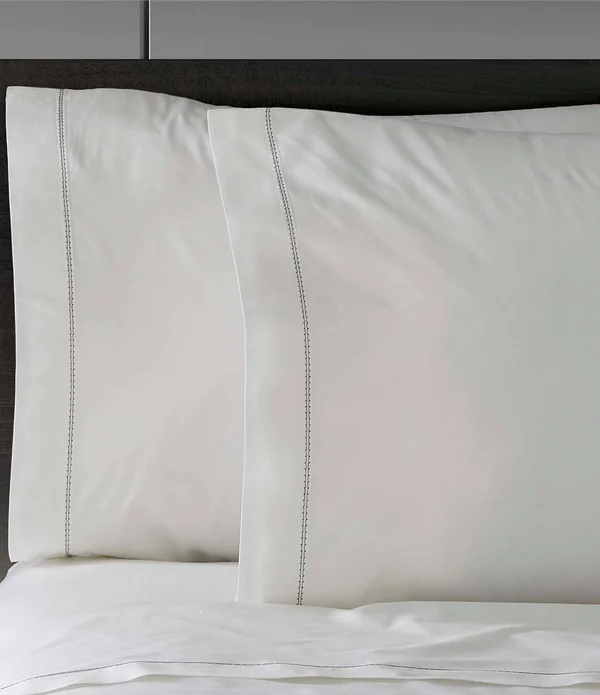 Vera Wang Solid Cotton Percale Sheet Set - King - White