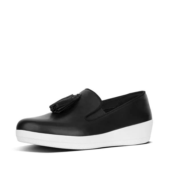 Fitflop Women's Tassel Superskate Black Leather
