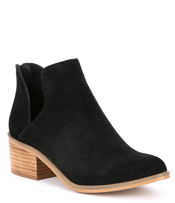 Steve Madden Lancaster Bootie Black Suede, Women's, Size: 6.5