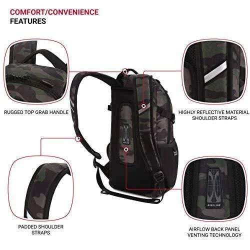 Swissgear 3598 Backpack - Narrow Daypack, Ideal for Commuting and School