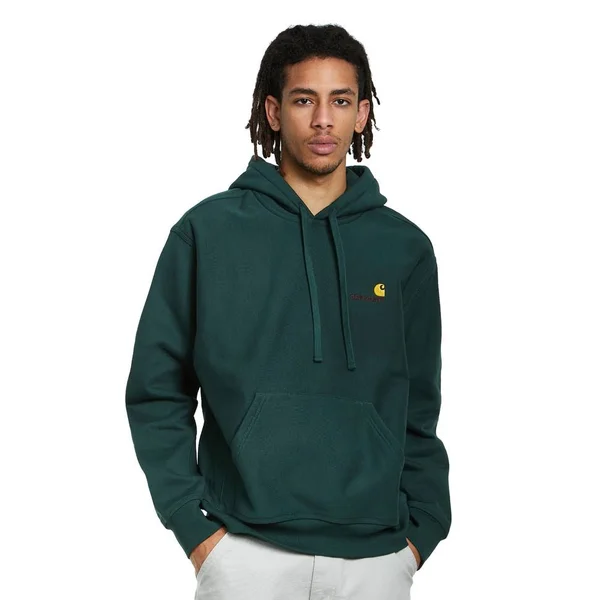 Carhartt WIP Hooded American Script Sweat - Grove - S - Men