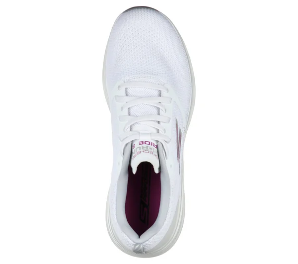 Skechers Women's GOrun Ride 8 Hyper Running Shoe - White/Purple