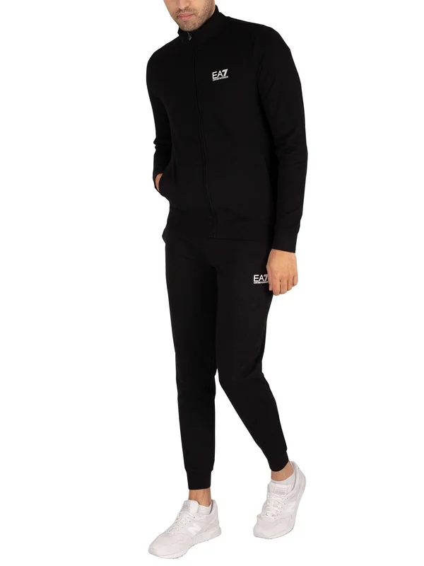 EA7 Train Core ID Tracksuit - Black - Silver - Size M