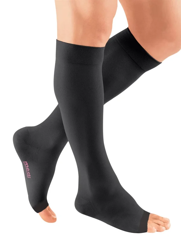 Mediven Plus - 30-40 mmHg, Calf High, Open Toe Black, II-Extra-Wide-Petite