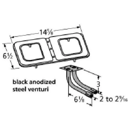Stainless Steel Burner for Broil King Brand GAS Grills
