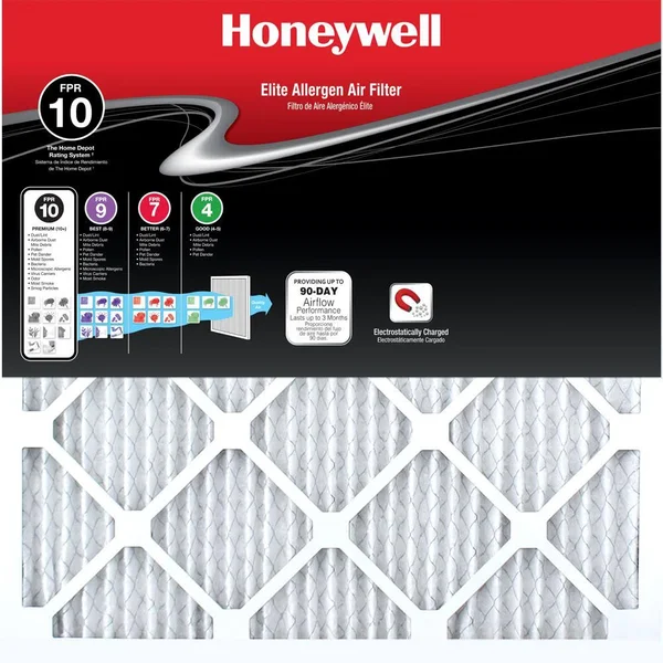 Honeywell 16 x 20 x 1 Elite Allergen Pleated FPR 10 Air Filter (4-Pack)