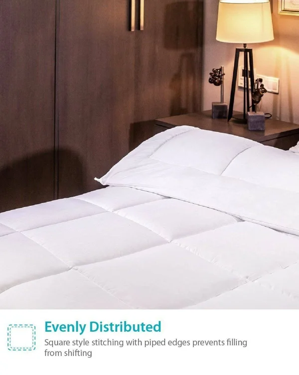 Equinox Comforter - (350 GSM) White Alternative Goose Down Duvet (King) Plush