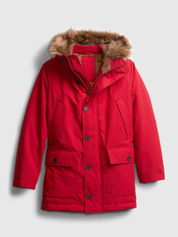 Gap Men's Coldcontrol Max Parka LaSalle Red Size M