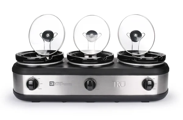 Tru Triple Slow Cooker, Silver