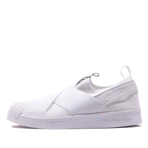 Adidas Superstar Slip On W White Sneakers/Shoes S81338 (Size: US 8)