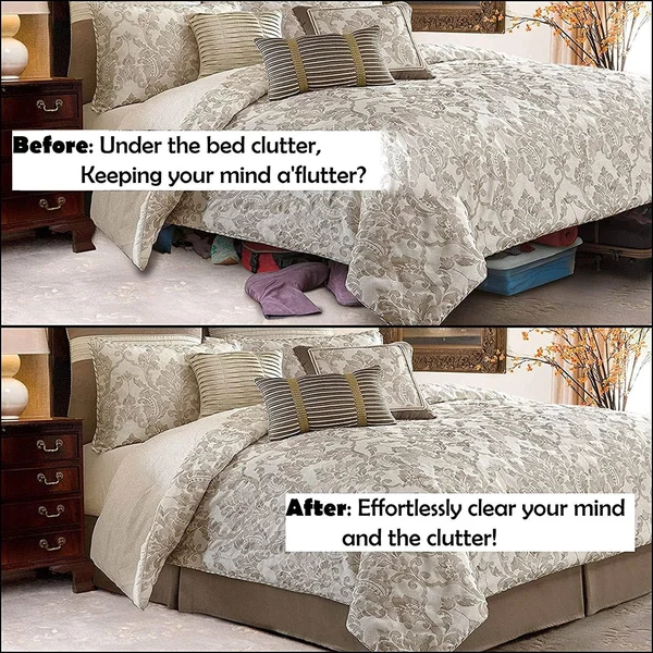 Harmony Lane Classic Tailored Bed Skirt with 14 Drop, King, Camel