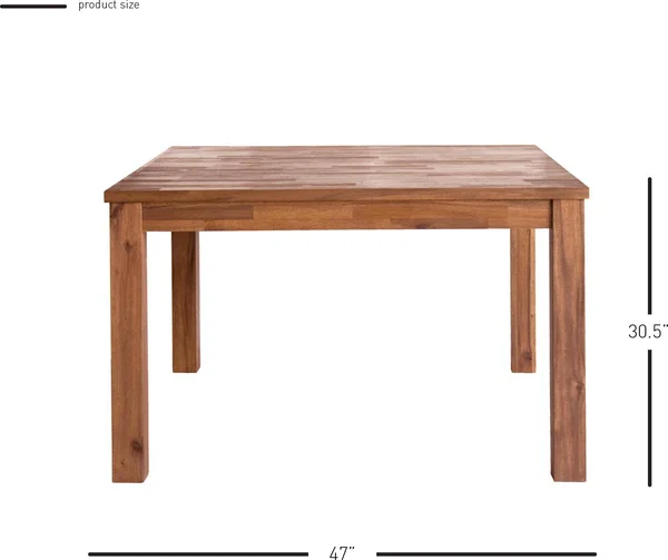 New Pacific Direct Tiburon Square Dining Table, Amber