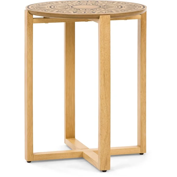 Adore Decor FUTB10103A Dahlia Side Table, Natural