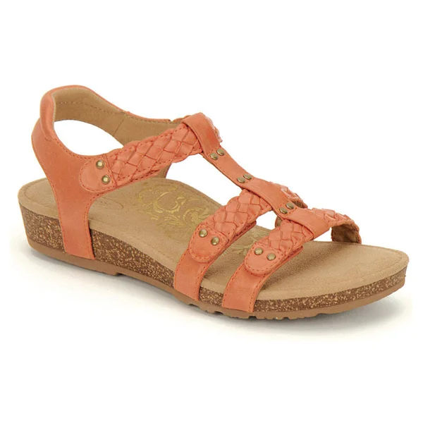 Aetrex Reese Tangerine Leather 7 M