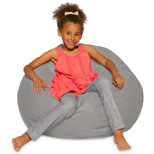 Posh Creations Bean Bag Chair, Pink, Size: Large-38in